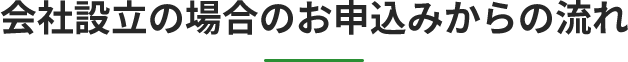 会社設立のお申込みの流れ